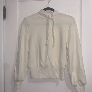 Madewell NWOT cropped cream hoodie XS